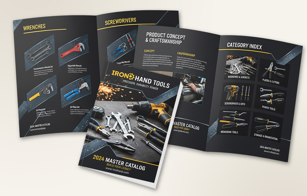 A4サイズ8ページ中綴じカタログ